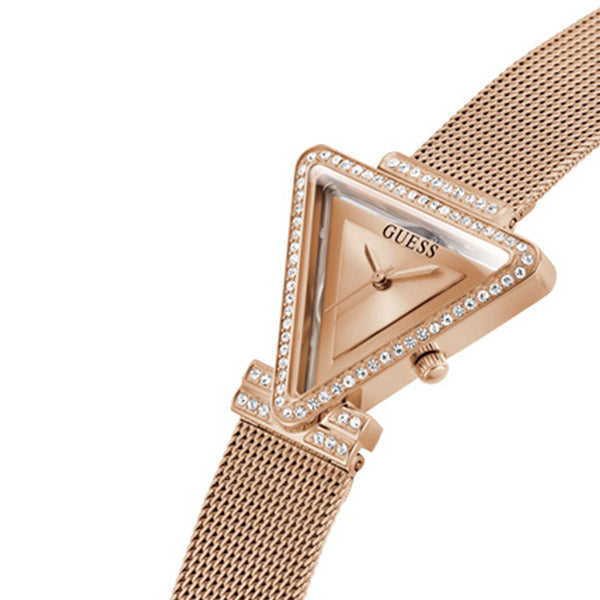 Guess Fame Rose Gold Mesh Bracelet Rose Gold Dial Quartz Watch for Ladies - GW0508L3