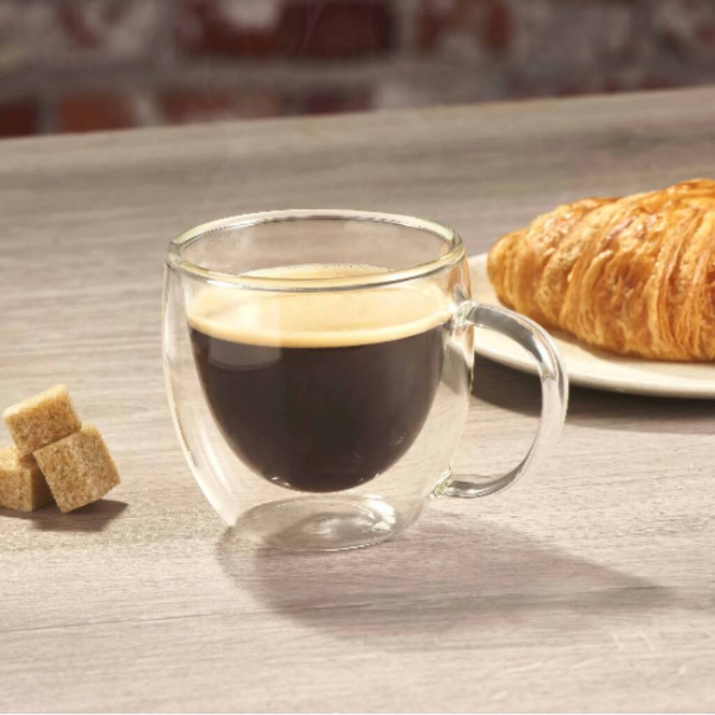 150ml Double Wall Glass Coffee Mug