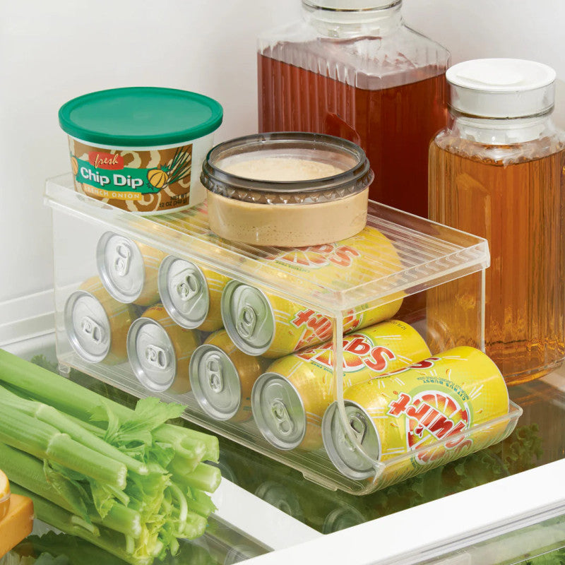 Limon Stackable Beverage & Essentials Organizer with Removable Lid – Multi-Purpose Storage Box for Fridge & Kitchen (2129) | Adornia.pk