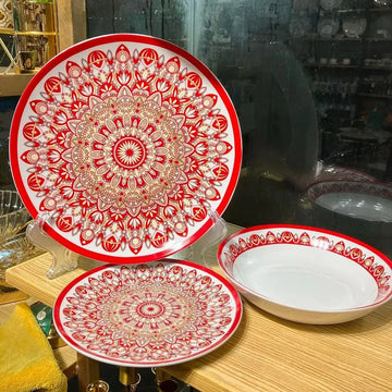 Porcelain Plate Set of 18