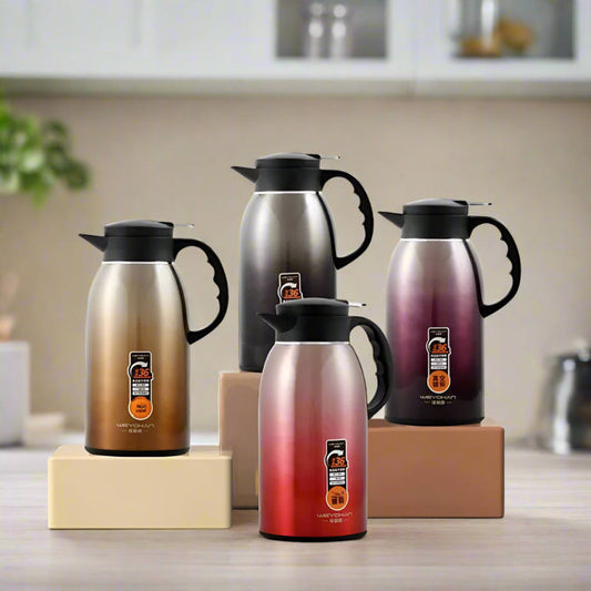 Premium 2.2L Stainless Steel Thermal Carafe | Vacuum-Insulated Coffee & Tea Pot, Large Capacity