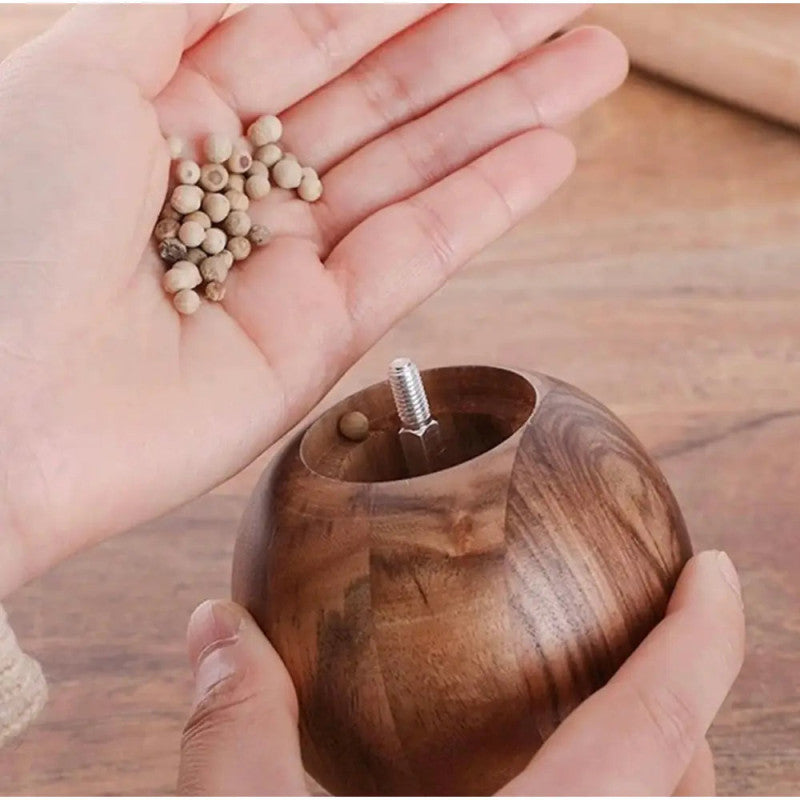Premium Wooden Pepper & Spice Grinder – Hand Crank Seasoning Mill