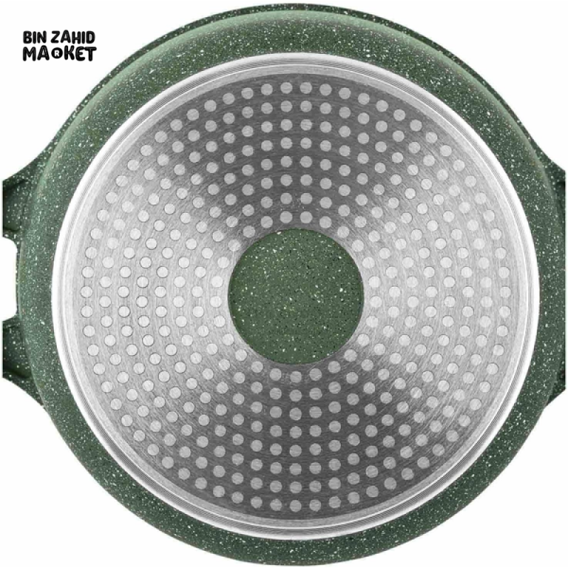 PRESTIGE GRANITE CASSEROLE WITH GLASS LID 26CM – NON-STICK COOKING POT FOR GAS & INDUCTION