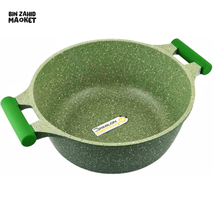 PRESTIGE GRANITE CASSEROLE WITH GLASS LID 26CM – NON-STICK COOKING POT FOR GAS & INDUCTION