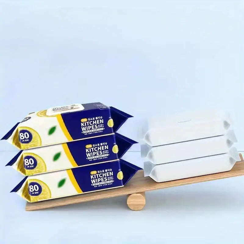 Heavy Duty Kitchen Wipes (80Pcs)