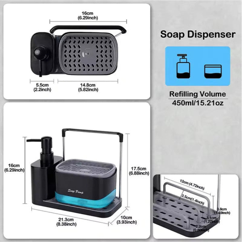 Soap Pump Dispenser | Refillable Liquid Soap Bottle for Bathroom, Kitchen & Hand Wash Station