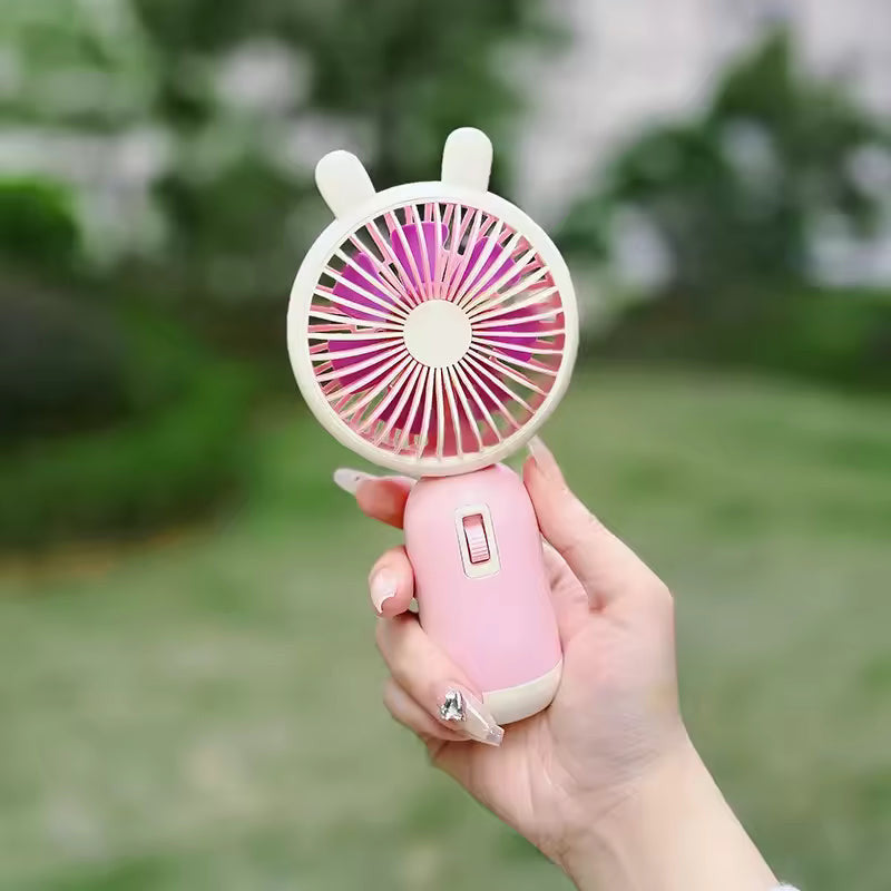 Mini Handheld Fan Portable USB Rechargeable 3 Speed Cooling