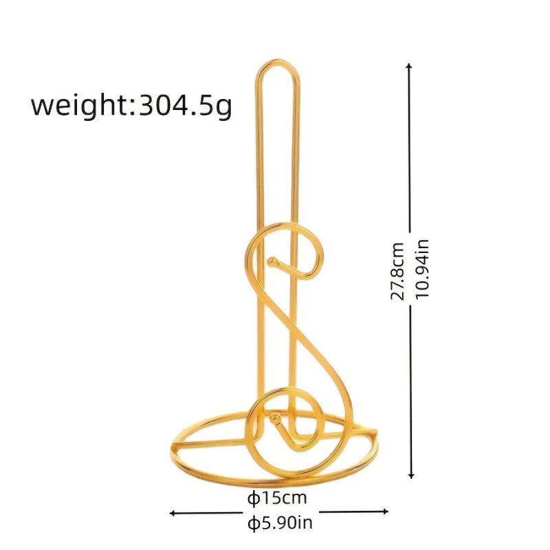 European Style Golden Tissue Paper Holder – Premium Quality Bathroom & Dining Accessory | Adornia.pk