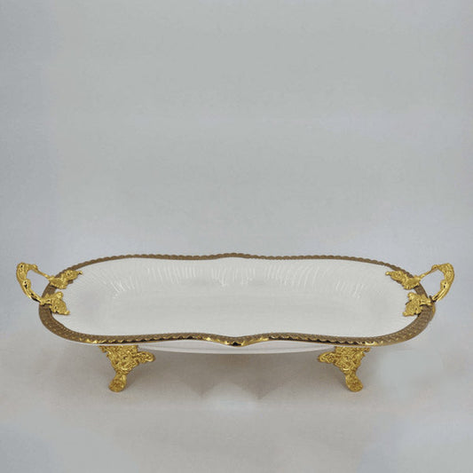 Long Dish White Gold