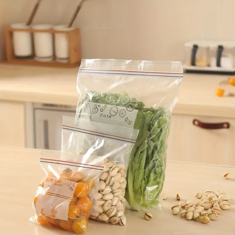 Sealed Food Storage Zip Lock Bag (3 Different Sizes)