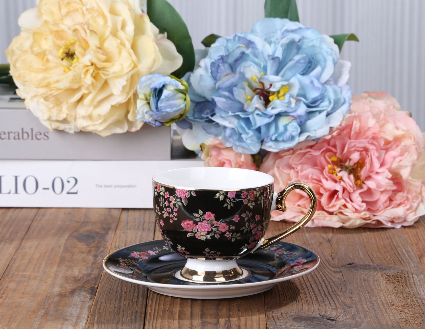 Johnson Bros Inspired Cup & Saucer Set - Design: DS-107