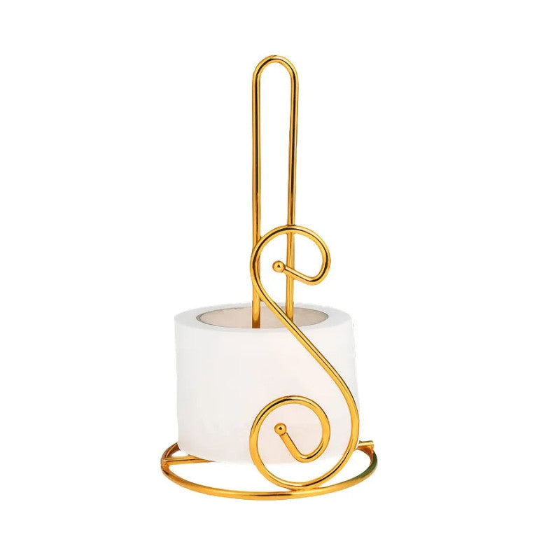 European Style Golden Tissue Paper Holder – Premium Quality Bathroom & Dining Accessory | Adornia.pk