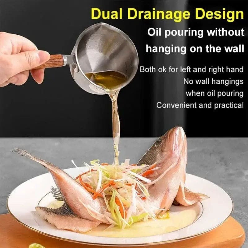 Stainless Steel Oil Splash Pot – Kitchen Oil Storage & Pouring Container | Adornia.pk