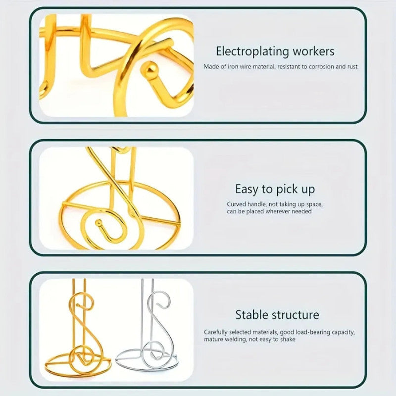 European Style Golden Tissue Paper Holder – Premium Quality Bathroom & Dining Accessory | Adornia.pk