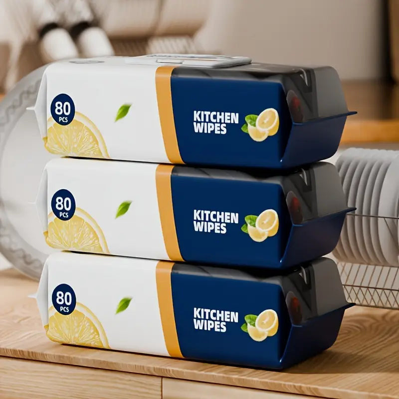 Heavy Duty Kitchen Wipes (80Pcs)