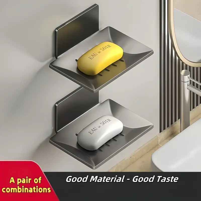 Wall Mounted Soap Dish With Drain Heavy Quality