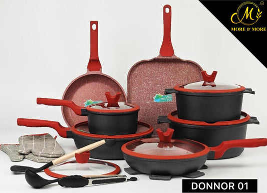 21-Pcs Non-Stick Cookware Set | Donnor 01 - R