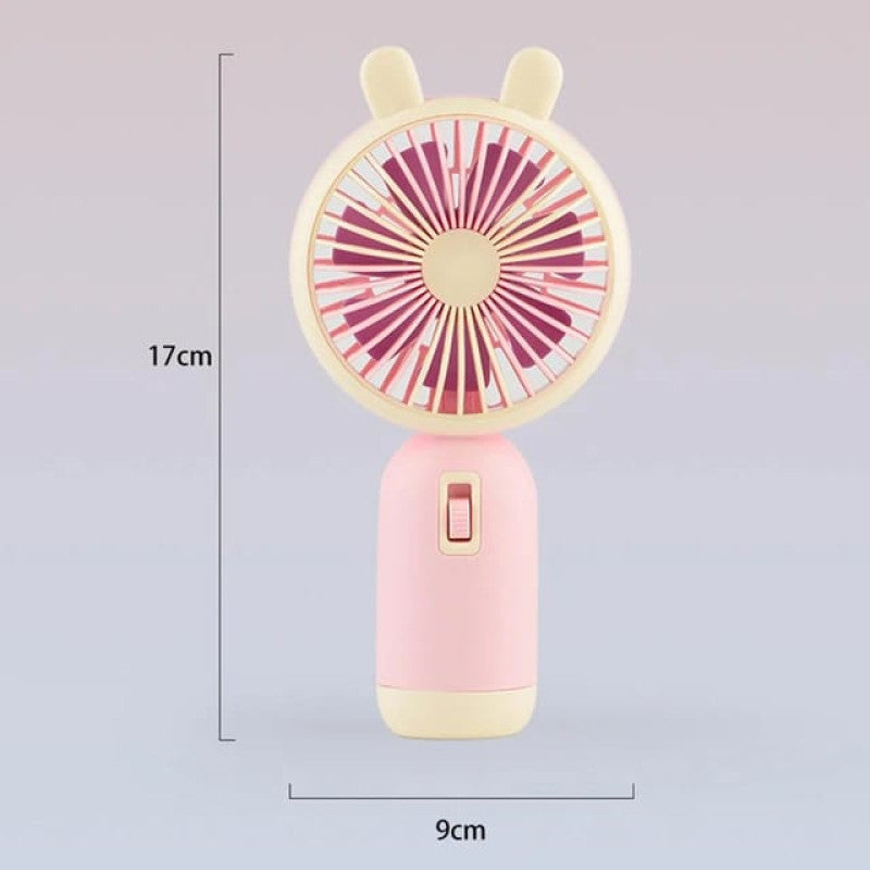 Mini Handheld Fan Portable USB Rechargeable 3 Speed Cooling
