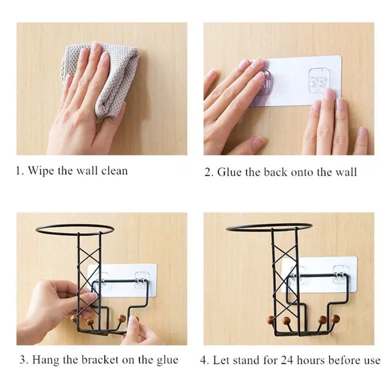 Multipurpose Wall Mounted Heavy Duty Storage Hook Organizer