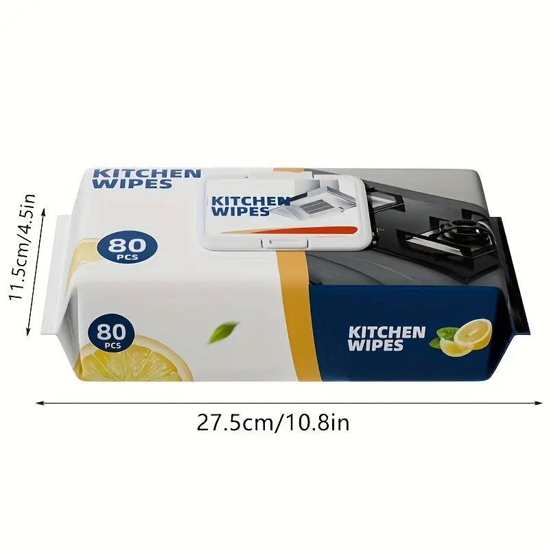 Heavy Duty Kitchen Wipes (80Pcs)
