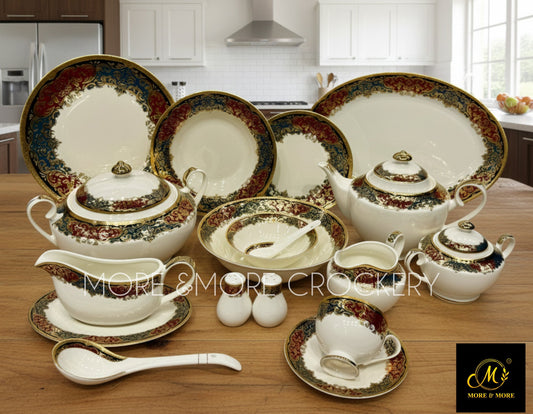 Yamasen Japan-Style Gold Plated Dinner Set - Design: Y-005
