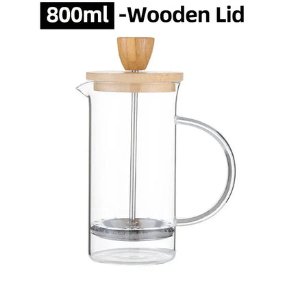 Multifunctional Coffee French Press Pot With Filter high borosilicate glass Hand Punch Coffee Pot