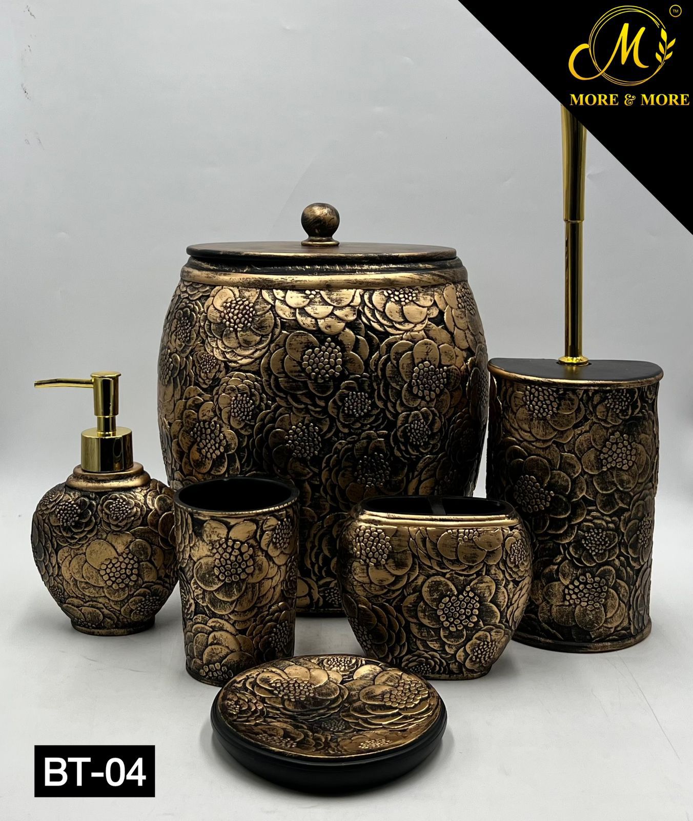 Imperial Antique Gold Bathroom Accessory Set