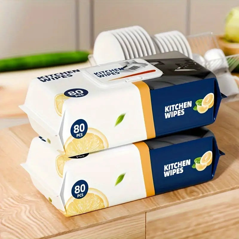 Heavy Duty Kitchen Wipes (80Pcs)