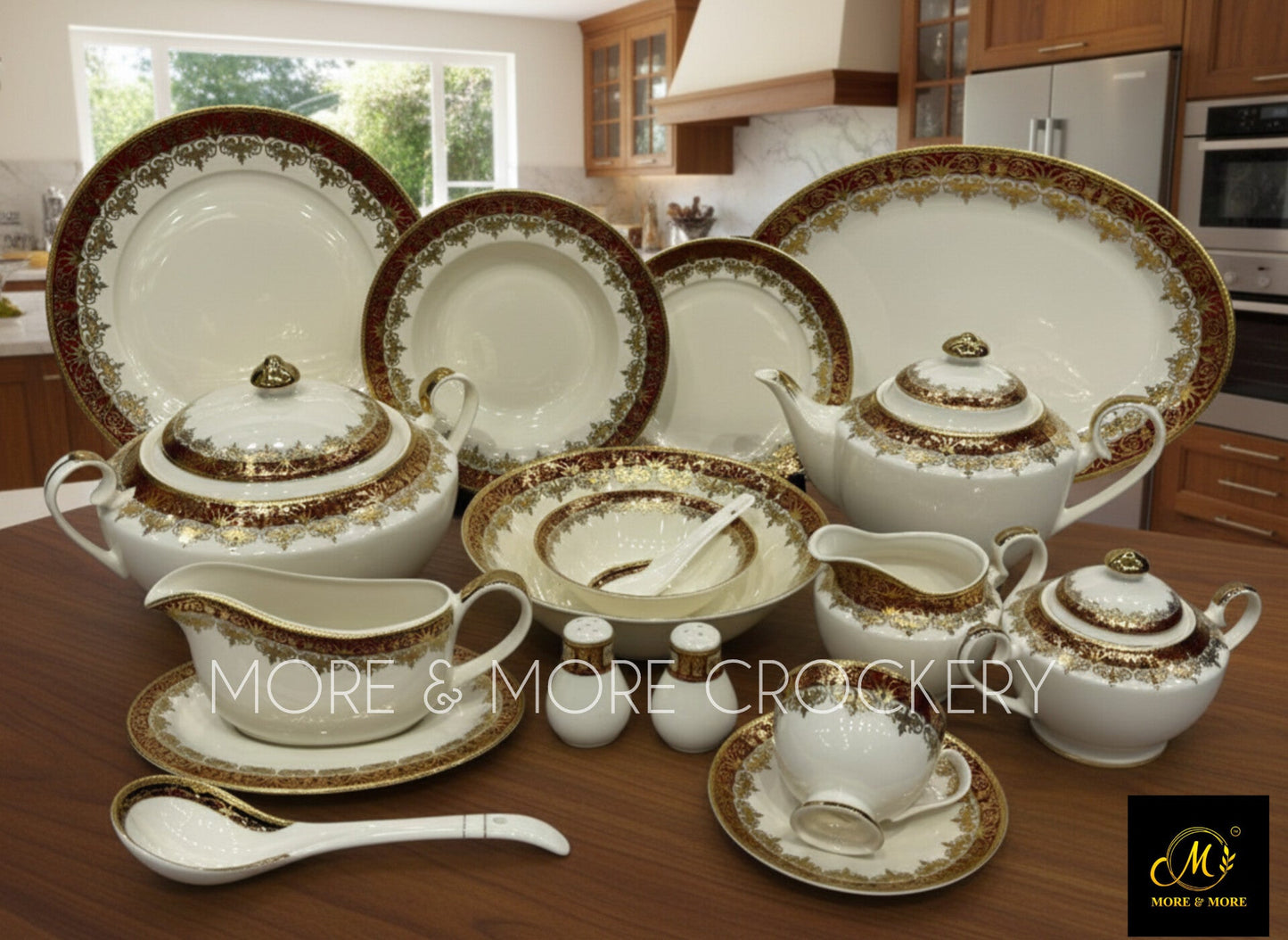 Yamasen Japan-Style Gold Plated Dinner Set - Design: Y-007