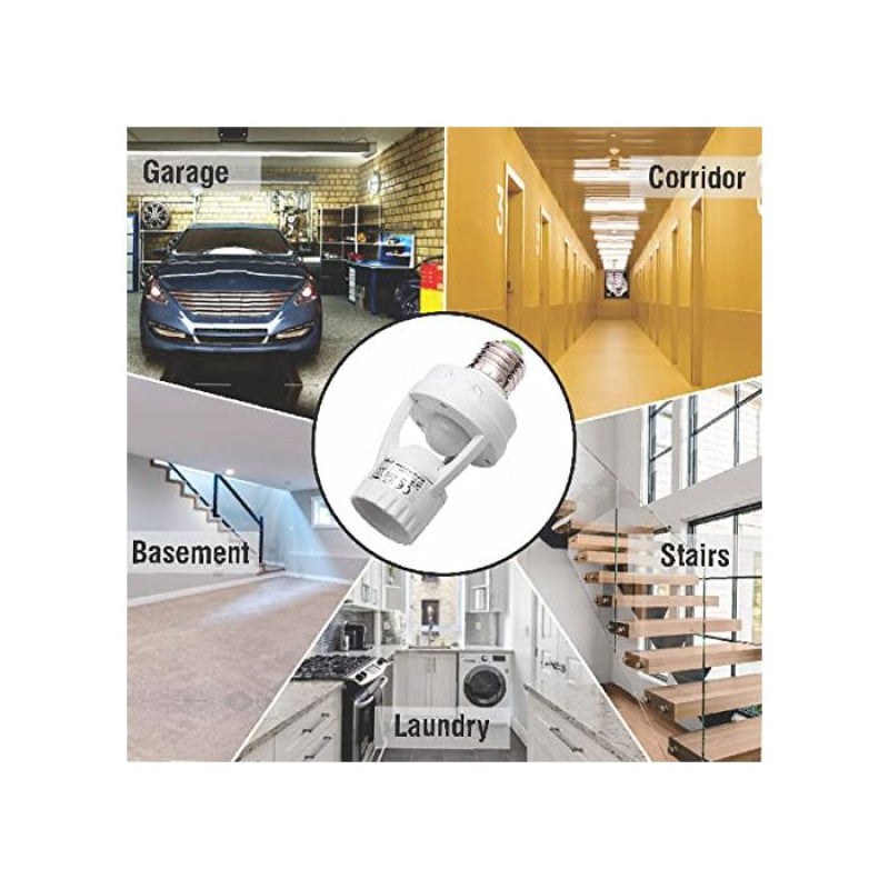 PIR Motion Sensor LED Bulb Holder , Auto On/Off Light Control Sensor