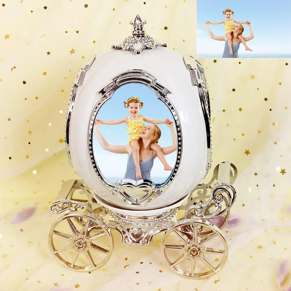 Rotating Decorative Photo Frame With Pumpkin Car Music Box