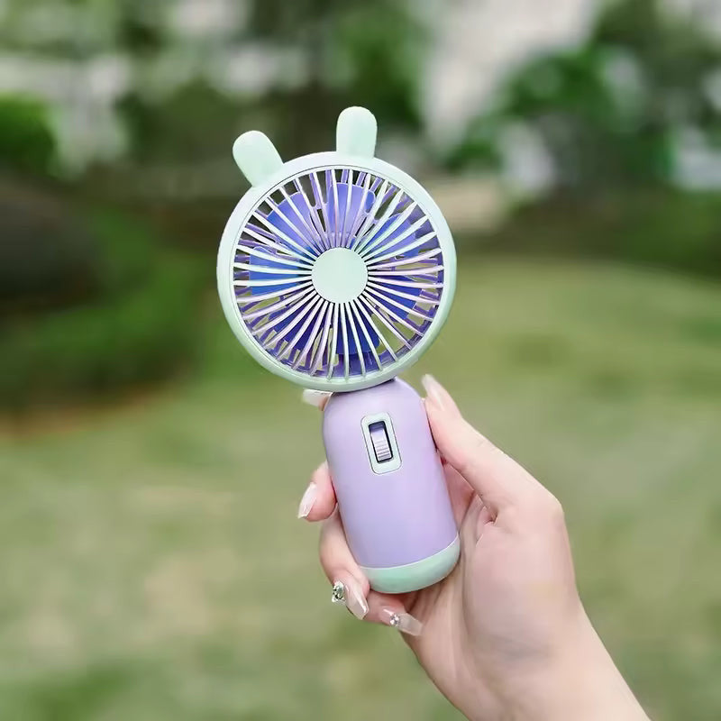 Mini Handheld Fan Portable USB Rechargeable 3 Speed Cooling
