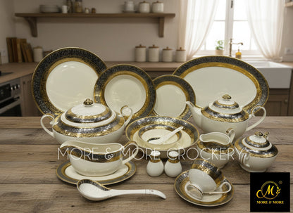 Yamasen Japan-Style Gold Plated Dinner Set - Design: Y-001