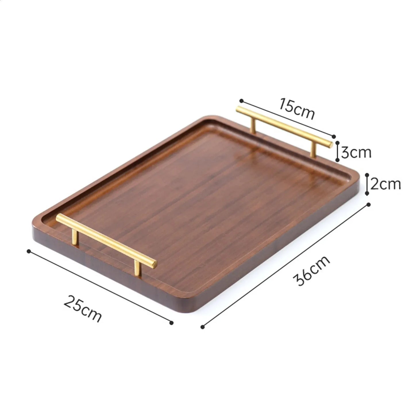 Elegant Serving Wooden Tray Set (3 Piece Set)