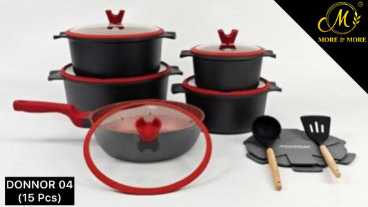 15-Pcs Non-Stick Cookware Set | Donnor 04 - R