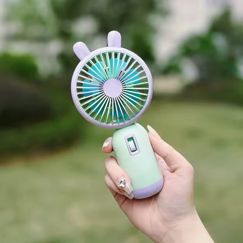 Mini Handheld Fan Portable USB Rechargeable 3 Speed Cooling