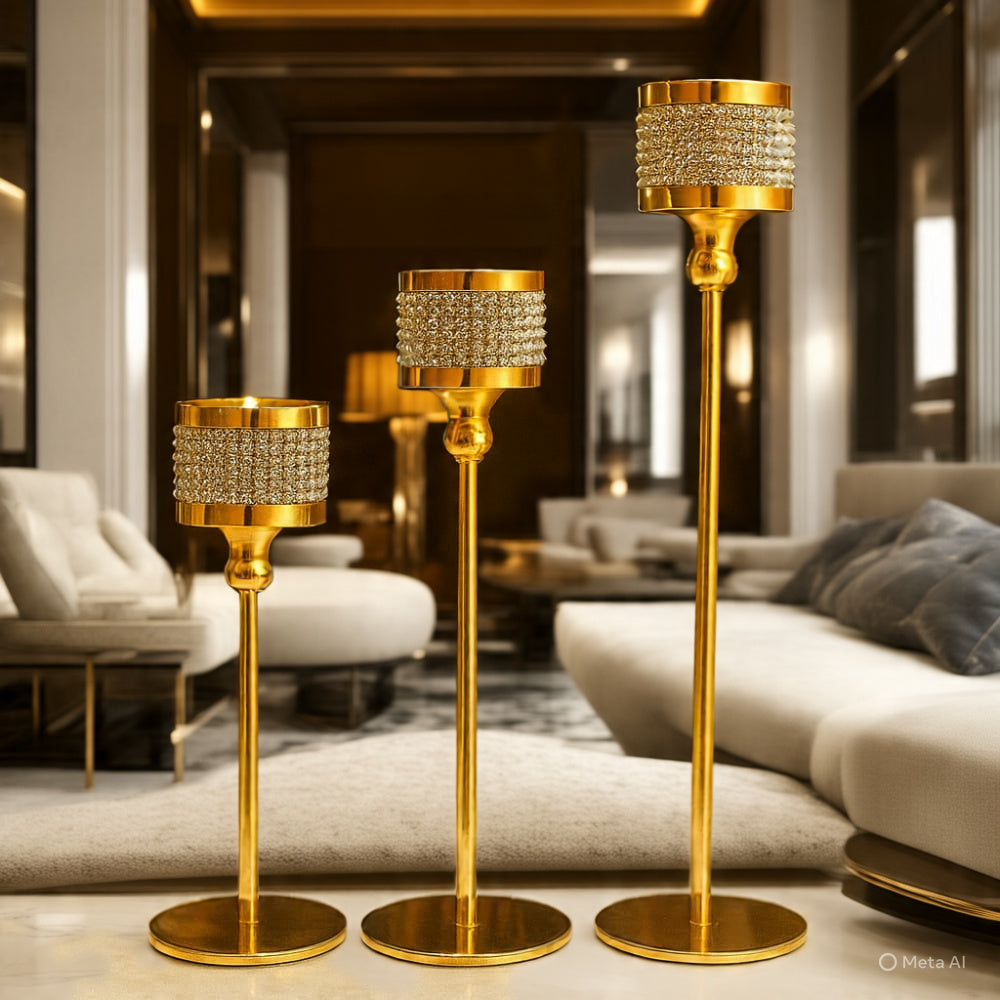 Luxury Premium Candle Holder Set Of 3
