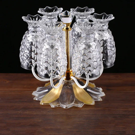 Luxury Glass and Cup Holder Stand | Premium Quality Metal Organizer for Kitchen & Dining Countertops