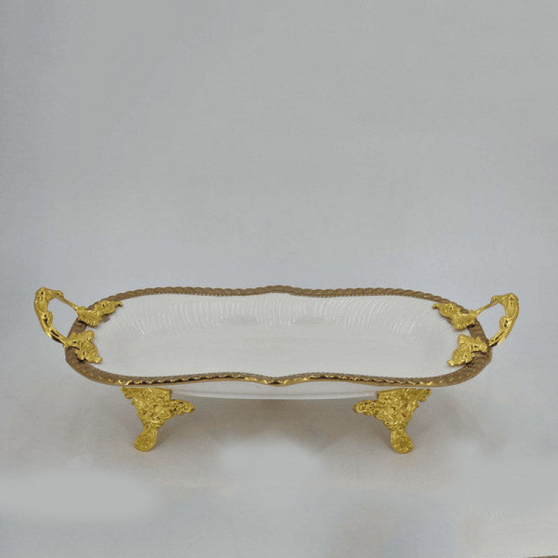 Long Dish White Gold