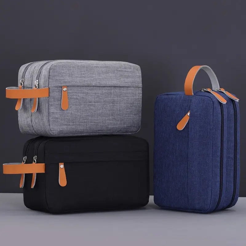Dual Pocket Travel Toiletry Bag – Waterproof Hanging Travel