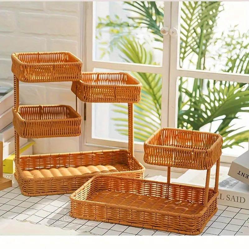 Creative Multi-Layer Woven Fruit Basket