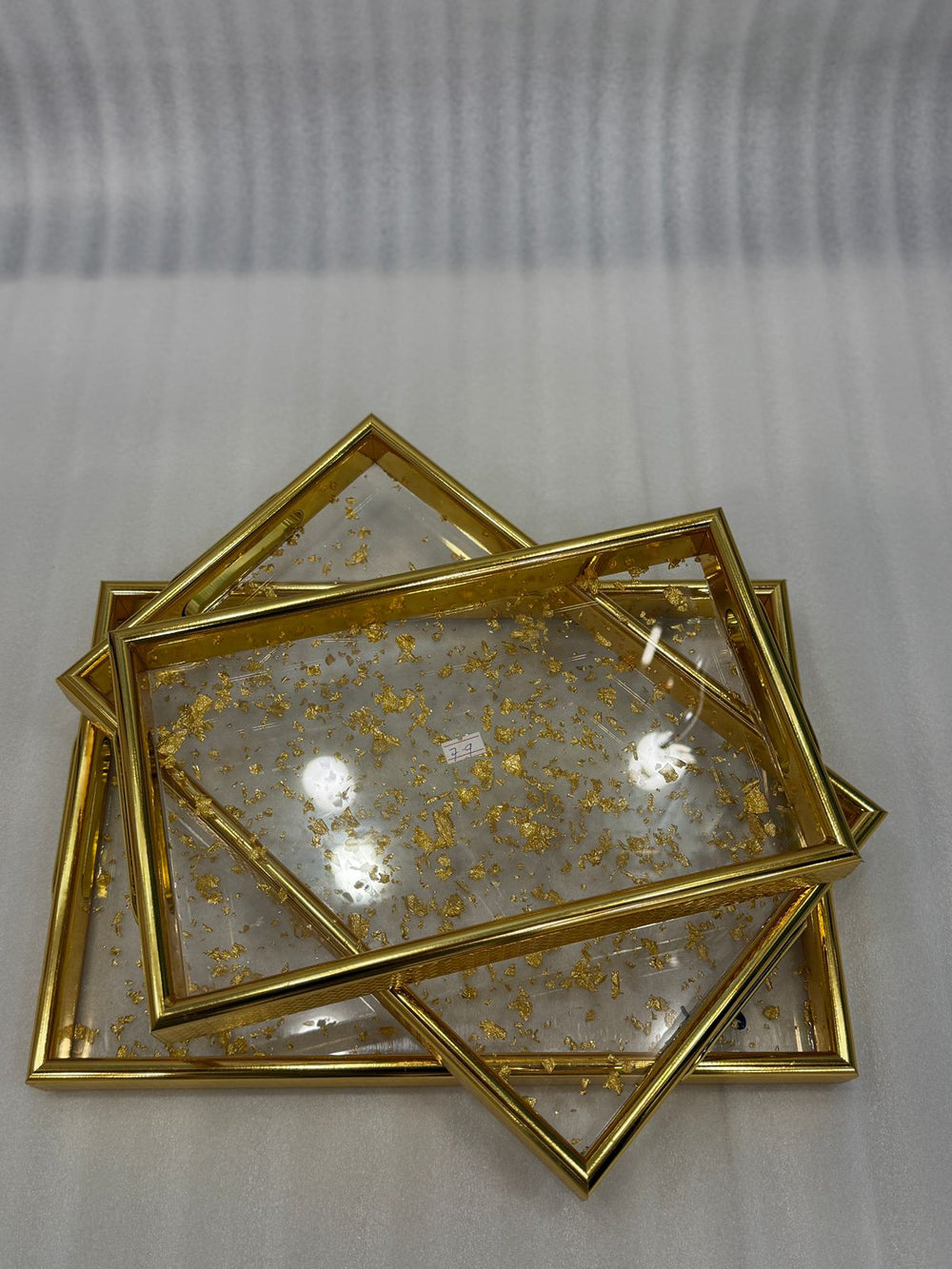 Luxurious 3-Piece Serving Tray Set