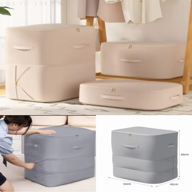 Ultra Space Saving Self Compression Storage Bags with Durable Handle – Large Capacity Organizers for Clothes & Bedding