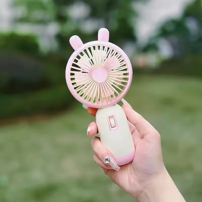 Mini Handheld Fan Portable USB Rechargeable 3 Speed Cooling