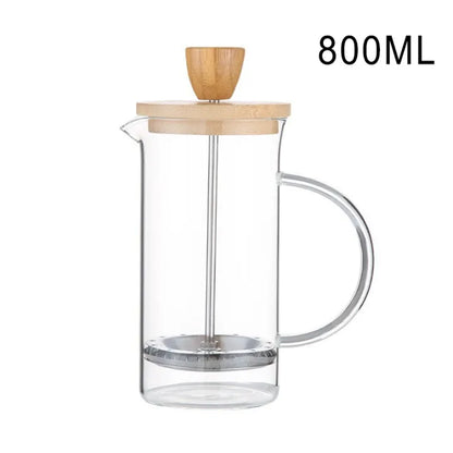 Multifunctional Coffee French Press Pot With Filter high borosilicate glass Hand Punch Coffee Pot