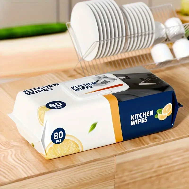 Heavy Duty Kitchen Wipes (80Pcs)