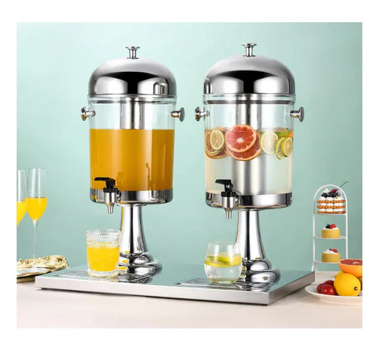 Acrylic & Steel Double Juice Dispenser
