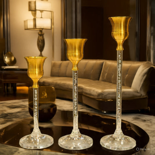 Luxury Premium Candle Holder Set Of 3