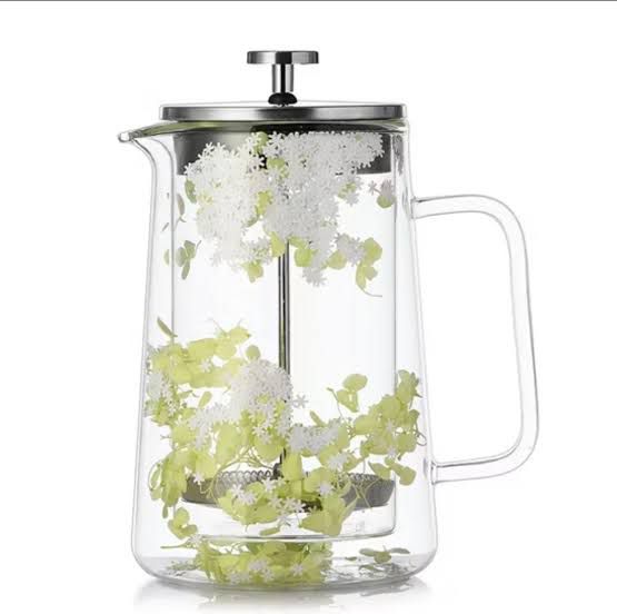 Elegant Floral Design French Press Coffee Maker with Stainless Steel