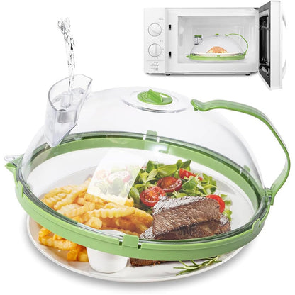 Microwave Splatter Cover With Water Steamer